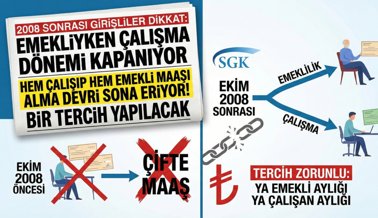2008 Sonrası Girişliler Dikkat: Emekliyken Çalışma Dönemi Kapanıyor